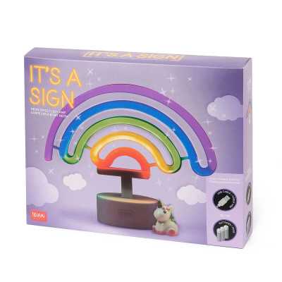LAMPADA LED effetto neon RAINBOW arcobaleno IT'S A SIGN batterie + cavo usb LEGAMI