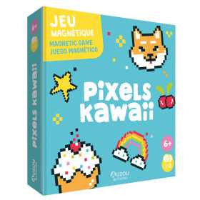 PIXELS KAWAII gioco magnetico AUZOU kit artistico PIU' DI 1000 STICKERS età 6+