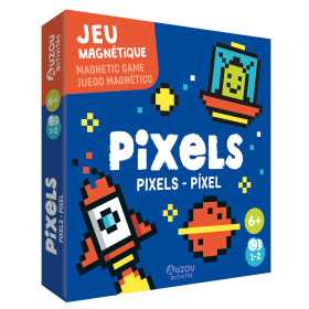 PIXELS SPAZIO gioco magnetico AUZOU kit artistico CON 10 MODELLI età 6+
