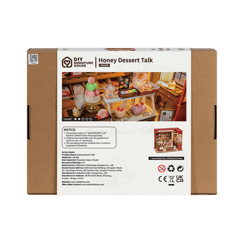 Robotime Rolife Honey Dessert Talk Puzzle 3D K casa delle bambole in miniatura fai-da-te Incredibile regalo per bambini Ragazze Ragazzi Robotime Rolife Honey Dessert Talk Puzzle 3D K casa delle bambole in miniatura fai-da-te Incredibile regalo per bambini Ragazze Ragazzi