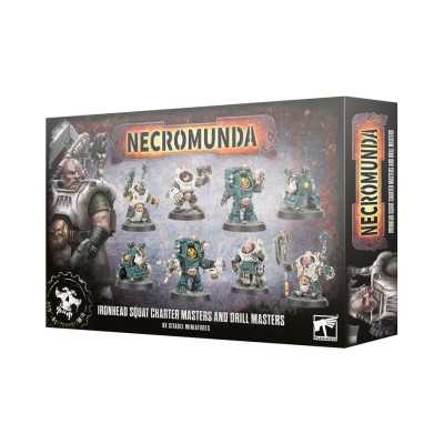 IRONHEAD SQUAT CHARTER MASTERS AND DRILL MASTERS set di 8 miniature NECROMUNDA età 12+