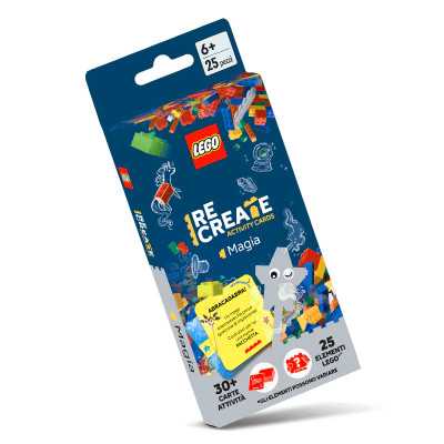 RECREATE activity cards MAGIA gioco LEGO con 25 pezzi e 32 carte IN ITALIANO età 6+