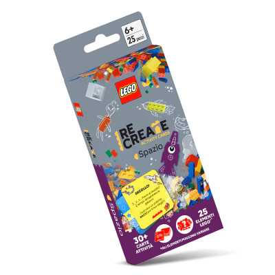 RECREATE activity cards SPAZIO gioco LEGO con 25 pezzi e 32 carte IN ITALIANO età 6+