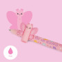 PENNA CANCELLABILE GEL erasable pen FARFALLA butterfly LEGAMI ricaricabile INCHIOSTRO ROSA