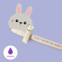 PENNA CANCELLABILE GEL erasable pen CONIGLIO bunny LEGAMI ricaricabile INCHIOSTRO VIOLA