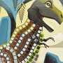 MOSAICO kit artistico DINOSAURI arte al numero DJECO DJ08899 lucente ADESIVI età 4+