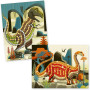 MOSAICO kit artistico DINOSAURI arte al numero DJECO DJ08899 lucente ADESIVI età 4+