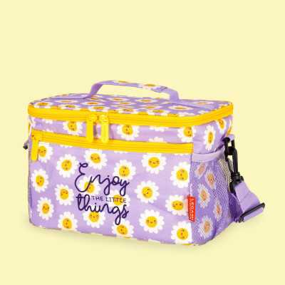 Borsa Termica Pranzo Lavanda Marmo – Triplo Isolamento, 25x20x10 Cm, In Poliestere Per Lavoro, Picnic E Scuola - 3