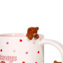 TAZZA IN GRES too cute to handle TEDDY BEAR legami MUG rosa