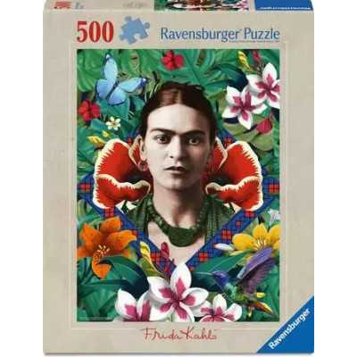 PUZZLE 500 PEZZI ravensburger FRIDA KAHLO originale FANTASIA IN FIORI