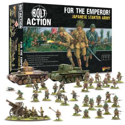 FOR THE EMPEROR! JAPANESE STARTER ARMY esercito giapponese BOLT ACTION in plastica resina e metallo WARLORD GAMES età 12+