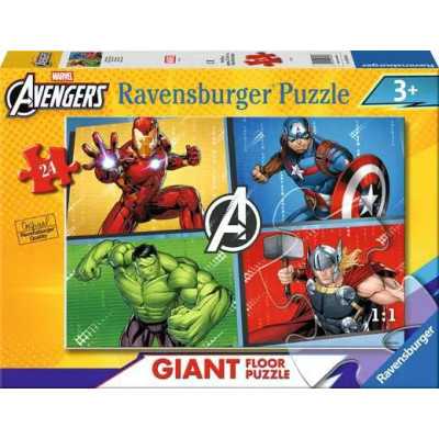PUZZLE 24 PEZZI ravensburger AVENGERS giant floor puzzle GIGANTE supereroi MARVEL età 3+