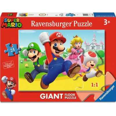 PUZZLE 24 PEZZI GIGANTI ravensburger SUPER MARIO giant floor puzzle NINTENDO età 3+