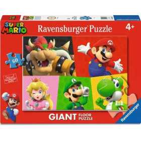 GIANT floor PUZZLE ravensburger SUPER MARIO da 60 PEZZI giganti NINTENDO età 4+