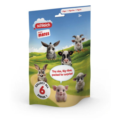 MINI MATES miniatura in resina ANIMALE CASUALE schleich COLLEZIONABILE età 3+