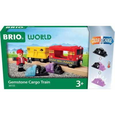 GEMSTONE CARGO TRAIN treno GEMME carico di pietre preziose BRIO world TRENINO treno FERROVIA età 3+