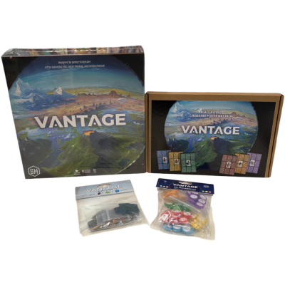 VANTAGE BUNDLE gioco e accessori CORE GAME + COINS + MAT PACK + TOKENS stonemaier games IN INGLESE età 14+