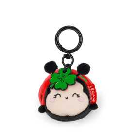 PORTACHIAVI keyring LEGAMI TINY super soft ROSSO coccinella LADYBUG peluche IMBOTTITO