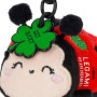 PORTACHIAVI keyring LEGAMI TINY super soft ROSSO coccinella LADYBUG peluche IMBOTTITO