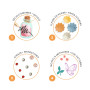 POLLICINA kit artistico RACCONTI DA DECORARE quattro tavole 4 ATTIVITA' djeco DJ09429 età 6+