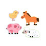 PRIMO PUZZLE IN FATTORIA set di 4 animali AD INCASTRO djeco DJ07153 età 2+
