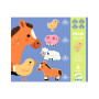PRIMO PUZZLE IN FATTORIA set di 4 animali AD INCASTRO djeco DJ07153 età 2+