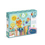 COFANETTO CON 6 ATTIVITA' CREATIVE kit artistico GATTO E I SUOI AMICI djeco DJ09292 età 18 mesi +