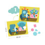 COFANETTO CON 6 ATTIVITA' CREATIVE kit artistico GATTO E I SUOI AMICI djeco DJ09292 età 18 mesi +