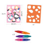 STENCIL PIO PIO kit artistico COLOR STOP libro da colorare per i più piccoli DJECO DJ08993 età 18 mesi +