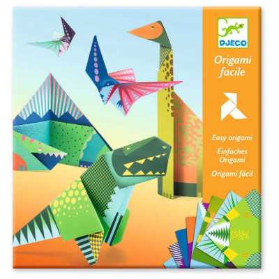 ORIGAMI facile DINOSAURI kit artistico DJECO in carta DJ08758 età 6+