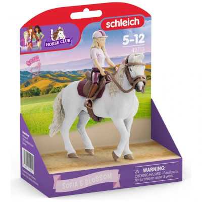 SOFIA & BLOSSOM cavallo in resina SCHLEICH miniatura HORSE CLUB 42713 età 3+