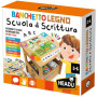 BANCHETTO LEGNO gioco educativo SCUOLA DI SCRITTURA kit HEADU metodo 7 passi IN ITALIANO età 3+