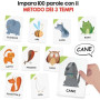 IL COFANETTO DELLE FLASHCARDS montessori 100 PAROLE con 6 attività HEADU gioco educativo IN ITALIANO età 2+