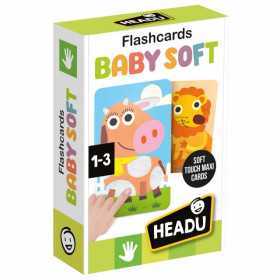 BABY SOFT soft touch maxi FLASHCARDS gioco educativo HEADU animali IN ITALIANO età 1+