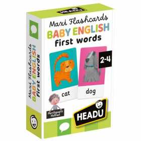 MAXI FLASHCARDS first words BABY ENGLISH gioco educativo HEADU età 2+