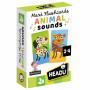 MAXI FLASHCARDS versi degli animali ANIMAL SOUNDS gioco educativo HEADU età 2+