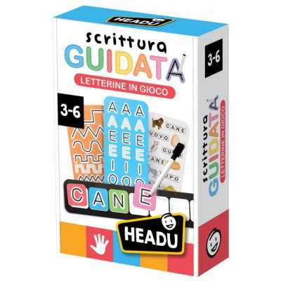 SCRITTURA GUIDATA letterine in gioco LETTERE gioco educativo HEADU età 3+