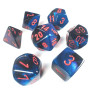 SET DI 7 DADI black starlight red CHESSEX CHX26458 dice DA GIOCO assortiti GEMINI
