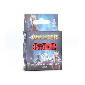 DAUGHTERS OF KHAINE DICE set di 16 dadi D6 ROSSI E NERI warhammer AGE OF SIGMAR età 12+
