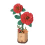 RED CAMELLIA camelia rossa ROWOOD in legno ROBOTIME wooden bloom craft TW031 età 8+