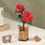 RED CAMELLIA camelia rossa ROWOOD in legno ROBOTIME wooden bloom craft TW031 età 8+