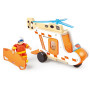 ELICOTTERO DA SOCCORSO to the rescue HELICOPTER SET in legno e plastica HAPE E3092 età 2+