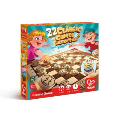 VALIGETTA CON 22 GIOCHI CLASSICI classic games collection HAPE età 3+