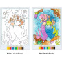CREART kit artistico SIRENE SCINTILLANTI ravensburger 24 DISEGNI DA COLORARE set creativo CARTA MAGICA età 5+