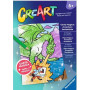 CREART kit artistico DRAGHI AVVENTURE FANTASTICHE ravensburger 24 DISEGNI DA COLORARE set creativo CARTA MAGICA età 5+
