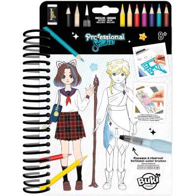 QUADERNO professional studio MANGA kit artistico COSPLAY album creativo BUKI età 8+