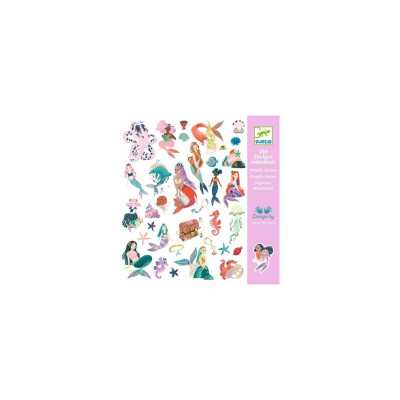 SET DI 160 ADESIVI stickers SIRENE SCINTILLANTI kit artistico DJECO DJ09553 età 4+