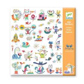 SET DI 160 ADESIVI stickers GAZZETTA kit artistico DJECO DJ09318 età 4+