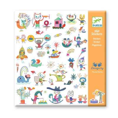 SET DI 160 ADESIVI stickers GAZZETTA kit artistico DJECO DJ09318 età 4+