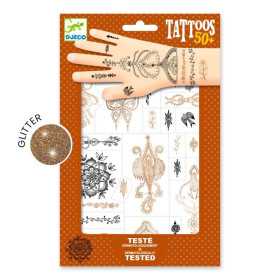 TATTOOS più di 50 tatuaggi ORIENTAL BREEZE rimuovibili DJECO kit artistico DJ09914